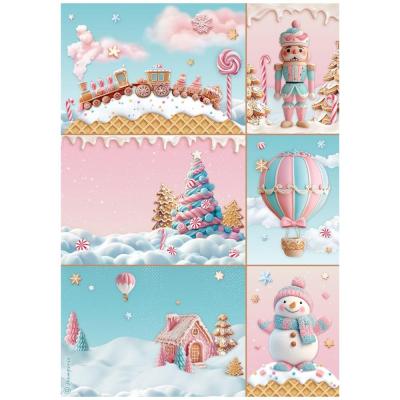 Stamperia Candy Christmas - Rice Paper Cards