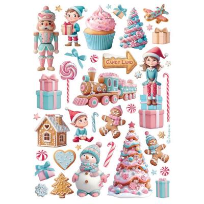 Stamperia Candy Christmas - Rice Paper Elements