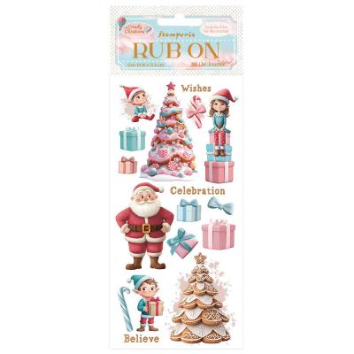 Stamperia Candy Christmas Rub-on - Santa Claus