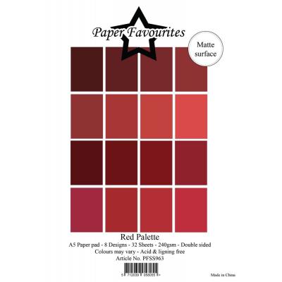 Paper Favourites Solid Colours Paper Pad - Red Palette