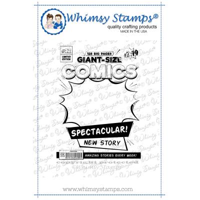 Whimsy Stamps Stempel - Comic Book Page