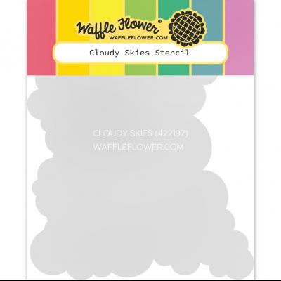 Waffle Flower Stencil - Cloudy Skies