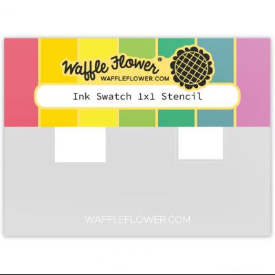 Waffle Flower Stencil - Ink Swatch 1x1