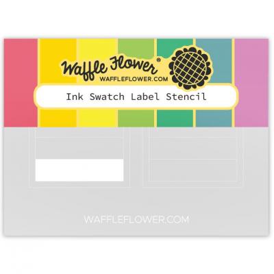 Waffle Flower Stencil - Ink Swatch Label