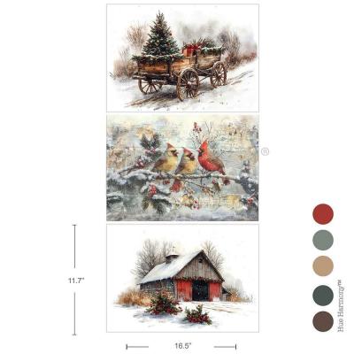 Prima Marketing Re-Design Decoupage Fiber - Christmas Blessings