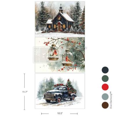Prima Marketing Re-Design Decoupage Fiber - Christmas Blessings