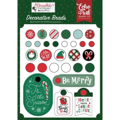 Echo Park Christmas Express - Adhesive Brads