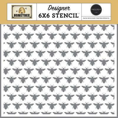 Carta Bella Honey Bee Stencil - Swarm Of Bees