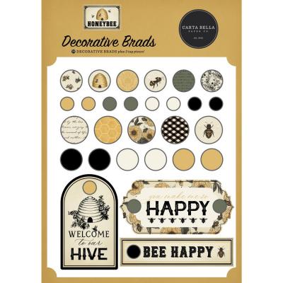 Carta Bella Honey Bee - Adhesive Brads