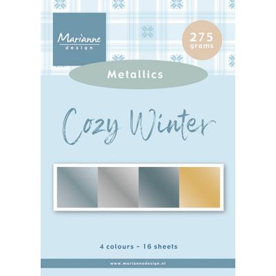 Marianne Design Cozy Winter - Metallics Cardstock