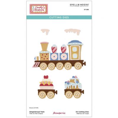 Spellbinders Candy Christmas Etched Dies - Gingerbread Train