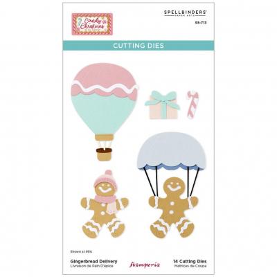 Spellbinders Candy Christmas Etched Dies - Gingerbread Delivery