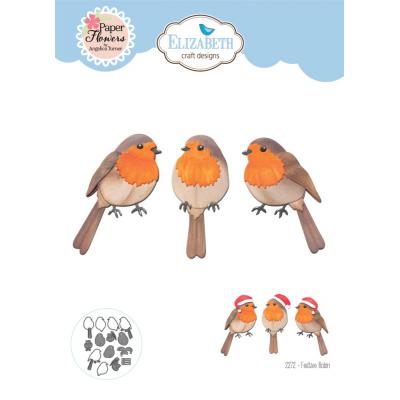 Elizabeth Craft Designs Festive Holly Die - Festive Robin