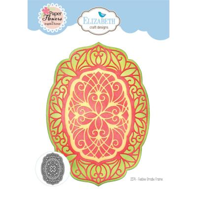 Elizabeth Craft Designs Festive Holly Die - Festive Ornate Frame