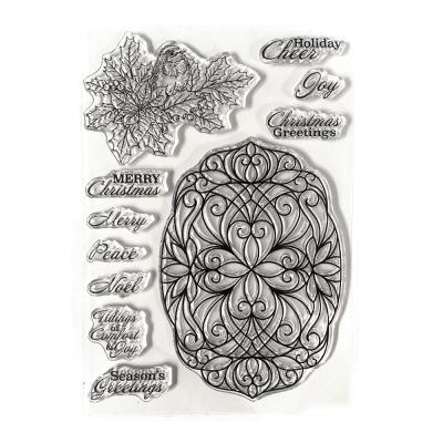Elizabeth Craft Designs Festive Holly Stempel - Sentiments