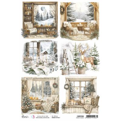 Ciao Bella Winter Season Rice Paper - Winter Frames