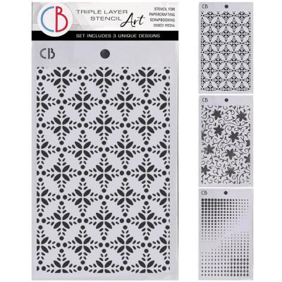 Ciao Bella Winter Season Stencil Mix - riple Layer Set