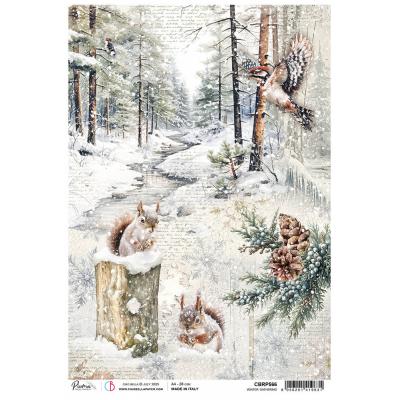 Ciao Bella Forest Tales Rice Paper - Winter Gathering
