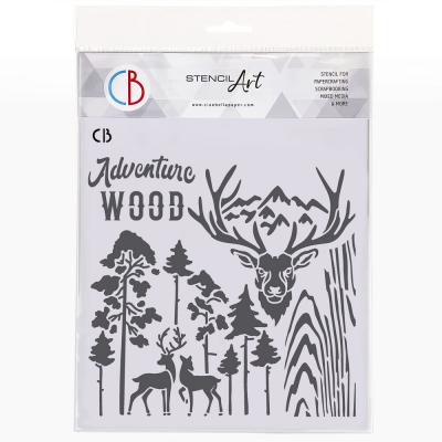 Ciao Bella Forest Tales Texture Stencil - Deers