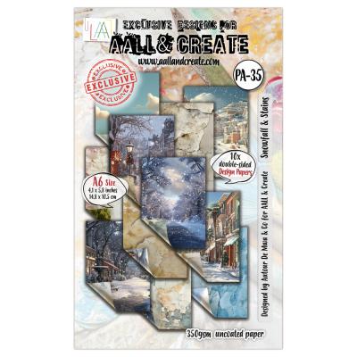 Aall and Create Weathered Wanderings Designpapier - Snowfall & Stains