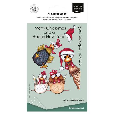 Vaessen Creative Stempel - Christmas Chicken 2