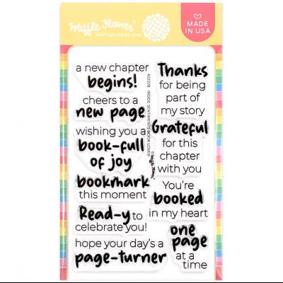 Waffle Flower Book Lover Stempel - Inside Sentiments