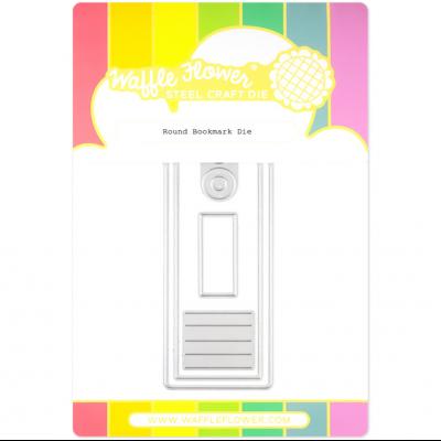 Waffle Flower Die - Round Bookmark