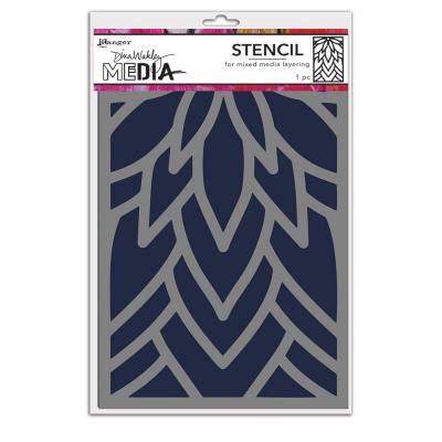 Ranger Dina Wakley MEdia Stencils - Flowing Petals