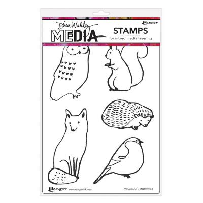 Ranger Dina Wakley MEdia Cling Stamps - Woodland