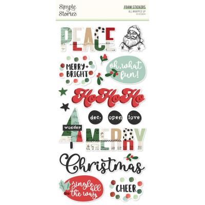 Simple Stories All Wrapped Up - Foam Stickers