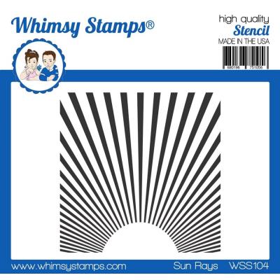Whimsy Stamps Stencil - Sun Rays
