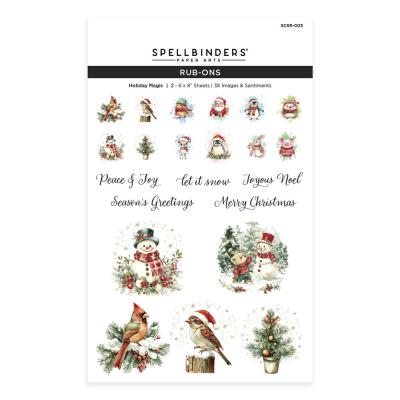 Spellbinders Rub-On Sheets - Holiday Magic