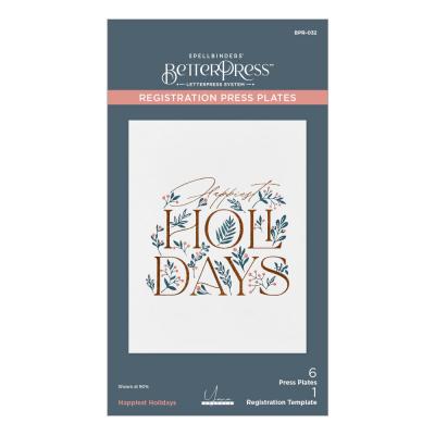 Spellbinders Press Plates - Happiest Holidays