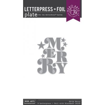 Hero Arts Very Merry BetterPress & Foil Plates - Merry