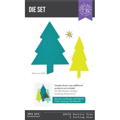 Hero Arts Very Merry Die Set - Festive Tree