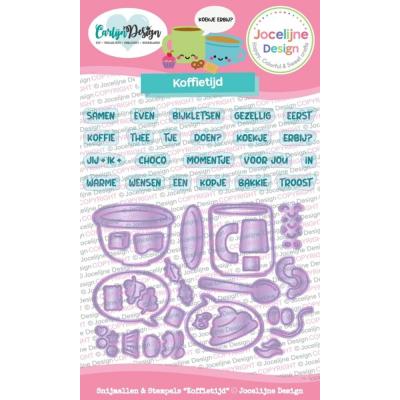 CarlijnDesign Dies + Clear Stamps - Koffietijd (NL)