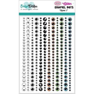 CarlijnDesign Glitter Enamel Dots - Eyes 1