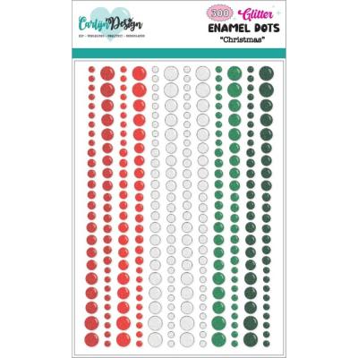 CarlijnDesign Glitter Enamel Dots - Christmas