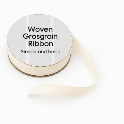 Simple and Basic Grosgrain Ribbon - Ivory