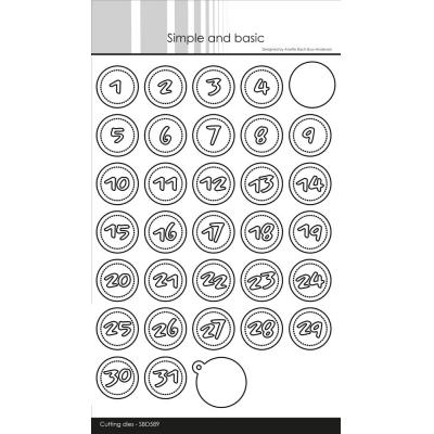 Simple and Basic Dies - Numbers In A Circle