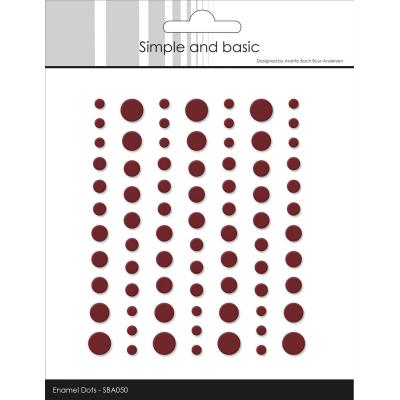 Simple and Basic Matte Enamel Dots - Red
