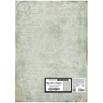 Stamperia Art Stories Big Rice Paper  - Manuscript Pattern