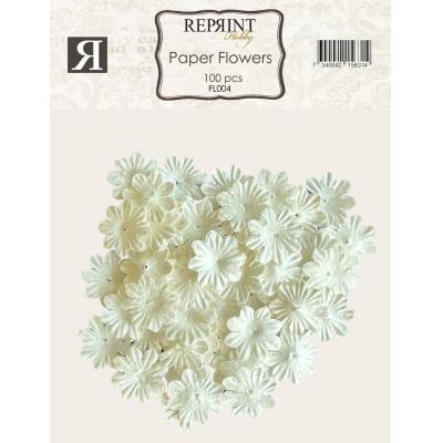 Reprint Paper Flowers - White