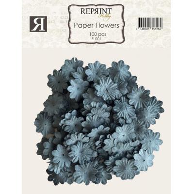 Reprint Paper Flowers - Blue