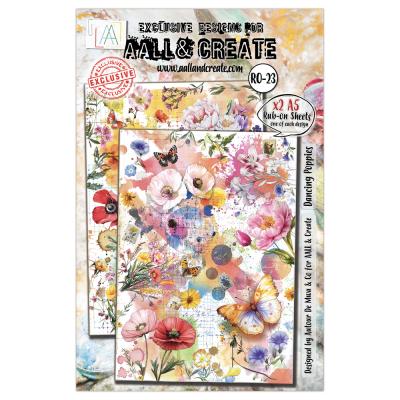Aall and Create Rub-Ons A5 - Dancing Poppies