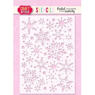 Craft & You Design Stencil - Snowflakes