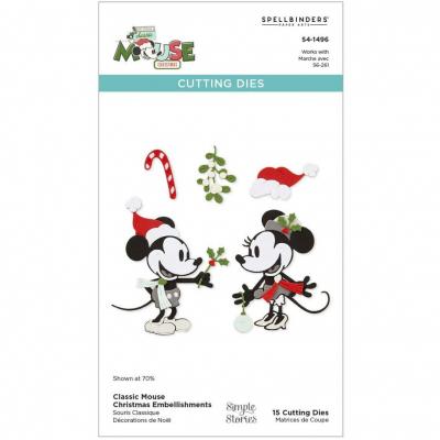 Spellbinders Say Cheese Classic Mouse Christmas Etched Dies - Embellishments