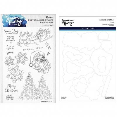 Spellbinders Ho Ho Ho Stamp & Die Bundle