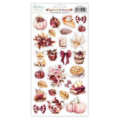 Mintay Papers Rust & Rose Paper Sticke - Elements