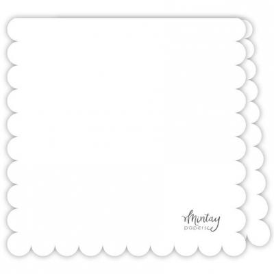 Mintay Papers -  Scalloped Card Base White